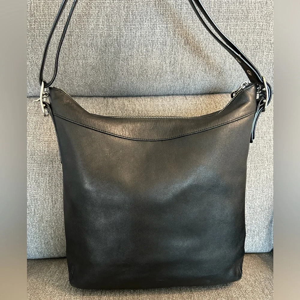 Coach Black Leather Slim Duffle 9188 Bag